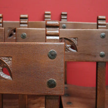 Load image into Gallery viewer, x SOLD Set of 6 Dining Chairs, 6 Antique French Oak Saddle Seat Kitchen Dining Chairs. B10242