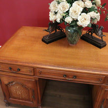 Load image into Gallery viewer, x SOLD Antique French Oak Desk, Office Desk, Free Standing Twin Pedestal Desk B10909