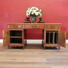 Load image into Gallery viewer, x SOLD Antique French Oak Desk, Office Desk, Free Standing Twin Pedestal Desk B10909