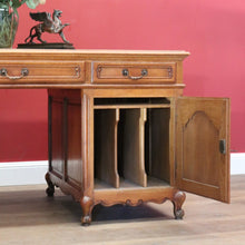 Load image into Gallery viewer, x SOLD Antique French Oak Desk, Office Desk, Free Standing Twin Pedestal Desk B10909