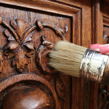 Load image into Gallery viewer, 20cm Natural Bristle with Timber Handle and Metal Ferrule Wax and Polish Brush