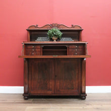 Load image into Gallery viewer, x SOLD Antique English Mahogany Secretaire Sideboard, 6 Drawer Office Desk Chiffonier B11037