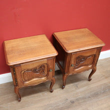 Load image into Gallery viewer, A pair of French Oak Lamp Tables, Side Tables, Bedside Tables. Two hall Cabinets B10920