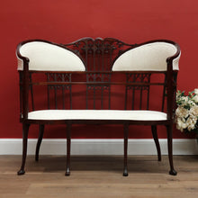 Load image into Gallery viewer, x SOLD Antique French Settee Chair Armchair, 2 Seater Conversation Chair, Lounge, Sofa B10674