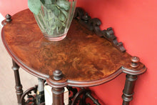 Load image into Gallery viewer, x SOLD Antique Music Canterbury, English Burr Walnut Book Stand, Magazine Holder Rack. B8737