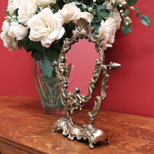 Load image into Gallery viewer, x SOLD Antique French Boudoir Mirror, Antique Brass Dressing Table Mirror Vanity Mirror B10756