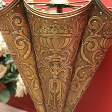 Load image into Gallery viewer, x SOLD Antique French Pressed Brass Umbrella-Shaped Umbrella Holder, Dog Head Handle. B11274