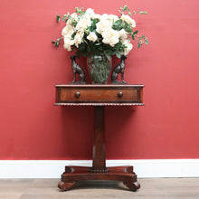 Load image into Gallery viewer, x SOLD Antique William IV Pedestal Lamp Table, Single Drawer Hall or Side Table Bedside. B11246