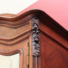 Load image into Gallery viewer, x Sold Antique French Armoire French Walnut Bevelled Mirror Linen Press Storage Cabinet B10872
