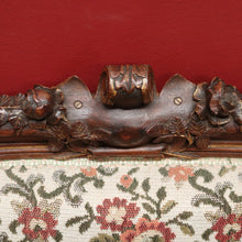 Load image into Gallery viewer, x SOLD Pair of Antique French Chairs, Armchairs, Walnut Gilt Frame Rust Amber Flowers B11187