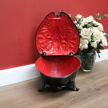 Load image into Gallery viewer, Antique French Cast Iron Coal Scuttle, Magazine Rack or Holder, Kindling Box B10736