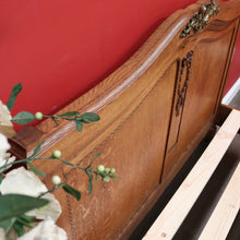 Load image into Gallery viewer, x SOLD Double Bed, Antique French Oak and Gilt Brass Bed, Tunbridge Ware, Slats incl. B10466