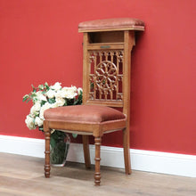 Load image into Gallery viewer, x SOLD Antique French Walnut Prayer Chair, Kneeler.  Hall Seat, Church Prie Dieu Chair  B10536