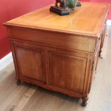 Load image into Gallery viewer, x SOLD Antique French Oak Desk, Office Desk, Free Standing Twin Pedestal Desk B10909