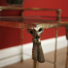 Load image into Gallery viewer, x SOLD Nesting Tables, Set of Three Vintage Italian Brass and Glass Faux Bamboo Tables B11236