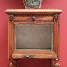 Load image into Gallery viewer, x SOLD Antique French Walnut and Marble Top Lamp Table, Bedside Cabinet, Bedside Tables B10836