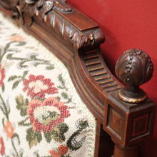 Load image into Gallery viewer, x SOLD Pair of Antique French Chairs, Armchairs, Walnut Gilt Frame Rust Amber Flowers B11187