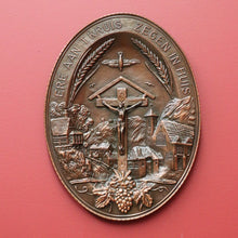 Load image into Gallery viewer, x SOLD Large Copper Hanging Plaque Of Christ, 3D Copper Religious Home Blessing Plate B10819
