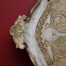 Load image into Gallery viewer, x SOLD Vintage Florentine Italian Serving Tray in Cream and Gold Tones. B9976