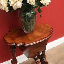 Load image into Gallery viewer, x SOLD Antique English Mahogany Sewing Table, Lamp or Side Table, Sliding Drawer Table B10972