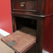 Load image into Gallery viewer, x SOLD Antique French Walnut and Marble Top Lamp Cabinet, Hall Cupboard, Bedside Table B10645