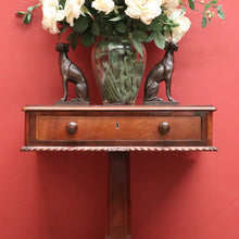 Load image into Gallery viewer, x SOLD Antique William IV Pedestal Lamp Table, Single Drawer Hall or Side Table Bedside. B11246