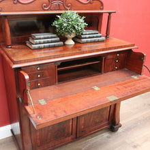 Load image into Gallery viewer, x SOLD Antique English Mahogany Secretaire Sideboard, 6 Drawer Office Desk Chiffonier B11037