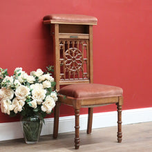 Load image into Gallery viewer, x SOLD Antique French Walnut Prayer Chair, Kneeler.  Hall Seat, Church Prie Dieu Chair  B10536