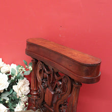 Load image into Gallery viewer, x SOLD Antique French Oak Carved Back Prayer hallway Chair, Kneeler,Church Prie Dieu B10693