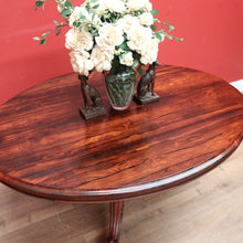Load image into Gallery viewer, Antique English Rosewood Dining Table, Single Pedestal Kitchen Table Entry Foyer B11110
