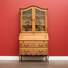 Load image into Gallery viewer, Antique French Bookcase Desk Writing Bureau Bookcase Secretaire Desk Office Desk B10473