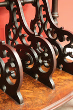 Load image into Gallery viewer, x SOLD Antique Music Canterbury, English Burr Walnut Book Stand, Magazine Holder Rack. B8737