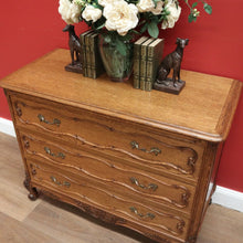 Load image into Gallery viewer, x SOLD Antique Vintage Chest of Drawers, French Oak Three Drawer Hall Cabinet Chest.. B11219`