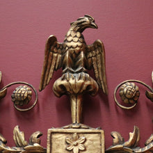 Load image into Gallery viewer, x SOLD Antique French Mirror, Gilt Timber Eagle Crested Bevelled Mirror, Floral Detail B11129