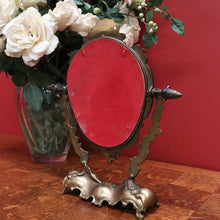 Load image into Gallery viewer, x SOLD Antique French Boudoir Mirror, Antique Brass Dressing Table Mirror Vanity Mirror B10756