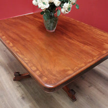 Load image into Gallery viewer, x SOLD Antique English Victorian Mahogany Supper Dining Table on Single Pedestal Tri Leg Base B10713