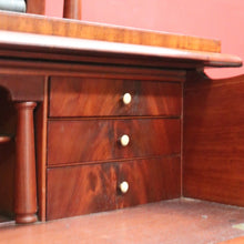 Load image into Gallery viewer, x SOLD Antique English Mahogany Secretaire Sideboard, 6 Drawer Office Desk Chiffonier B11037
