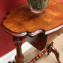 Load image into Gallery viewer, x SOLD Antique English Mahogany Sewing Table, Lamp or Side Table, Sliding Drawer Table B10972