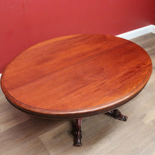Load image into Gallery viewer, x SOLD Antique English Coffee Table, Victorian Single Pedestal Four Leg Coffee Table B11056