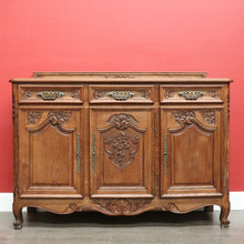 Load image into Gallery viewer, x SOLD Antique French Oak Sideboard, French 3 Door 3 Drawer Sideboard Cabinet Cupboard B10318