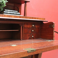 Load image into Gallery viewer, x SOLD Antique English Mahogany Secretaire Sideboard, 6 Drawer Office Desk Chiffonier B11037