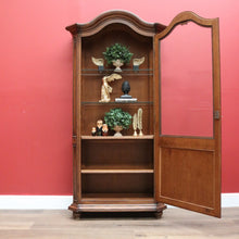 Load image into Gallery viewer, x SOLD Antique French Oak Bookcase, Bevelled Glass Single Door Display or China Cabinet B10658