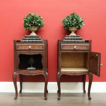 Load image into Gallery viewer, x SOLD A Set of Vintage French Oak Bedside Cabinets, Bedside Tables Lamp Side Tables B10563