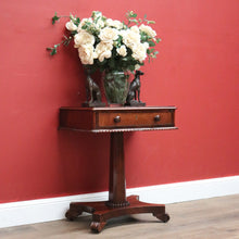 Load image into Gallery viewer, x SOLD Antique William IV Pedestal Lamp Table, Single Drawer Hall or Side Table Bedside. B11246