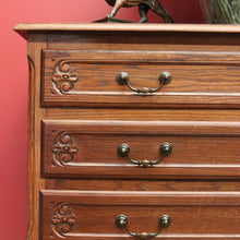 Load image into Gallery viewer, x SOLD Antique French Chest of Drawers, Dark Oak Chest of Three Drawers, Hall Cabinet B10931