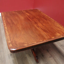 Load image into Gallery viewer, x SOLD Antique English Victorian Mahogany Supper Dining Table on Single Pedestal Tri Leg Base B10713