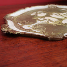 Load image into Gallery viewer, x SOLD Vintage Florentine Italian Serving Tray in Cream and Gold Tones. B9976