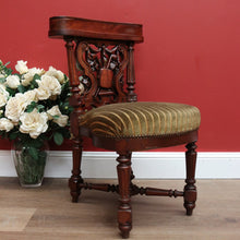 Load image into Gallery viewer, x SOLD Antique French Oak Carved Back Prayer hallway Chair, Kneeler,Church Prie Dieu B10693