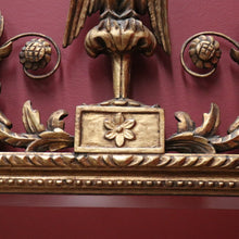 Load image into Gallery viewer, x SOLD Antique French Mirror, Gilt Timber Eagle Crested Bevelled Mirror, Floral Detail B11129