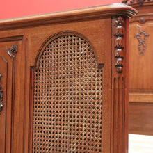 Load image into Gallery viewer, x SOLD Antique French Walnut and Cane Insert Double Bed. Antique French Bed with Slats B10844`